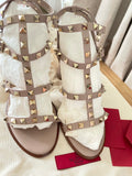 Valentino Block Heels Camel Sandals Shoes