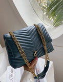 Trina Blue Chain Shoulder Bag (No Brand) PRE ORDER
