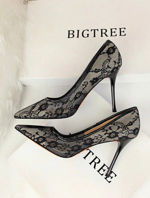 Lace Heels Shoes