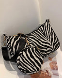 Zebra Print Sling Bag W/ Purse (PRE ORDER)