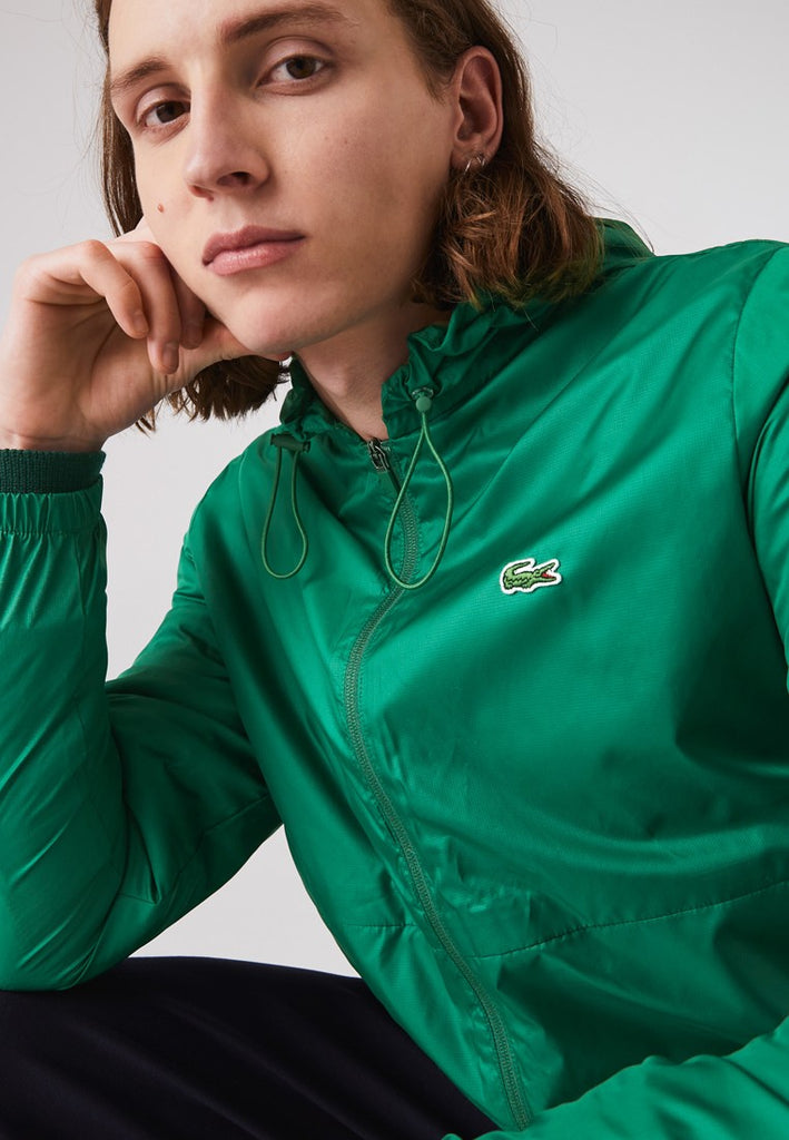 Green Lacoste Jacket Women's M/L Lacoste Water Resistant