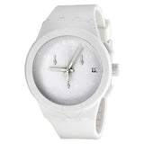 SWATCH White Chronograph Silicone Unisex Watch SUSW400 (Outlet)
