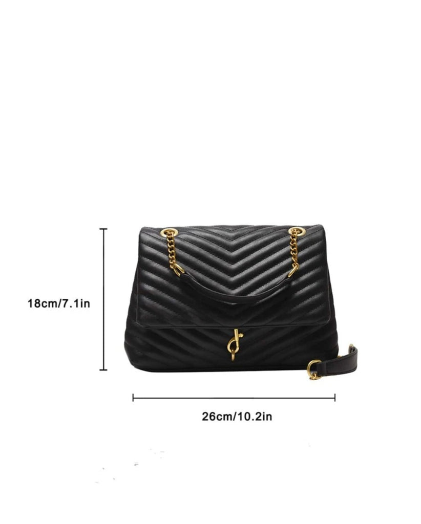 Trina Black Chain Shoulder Bag (No Brand) PRE ORDER